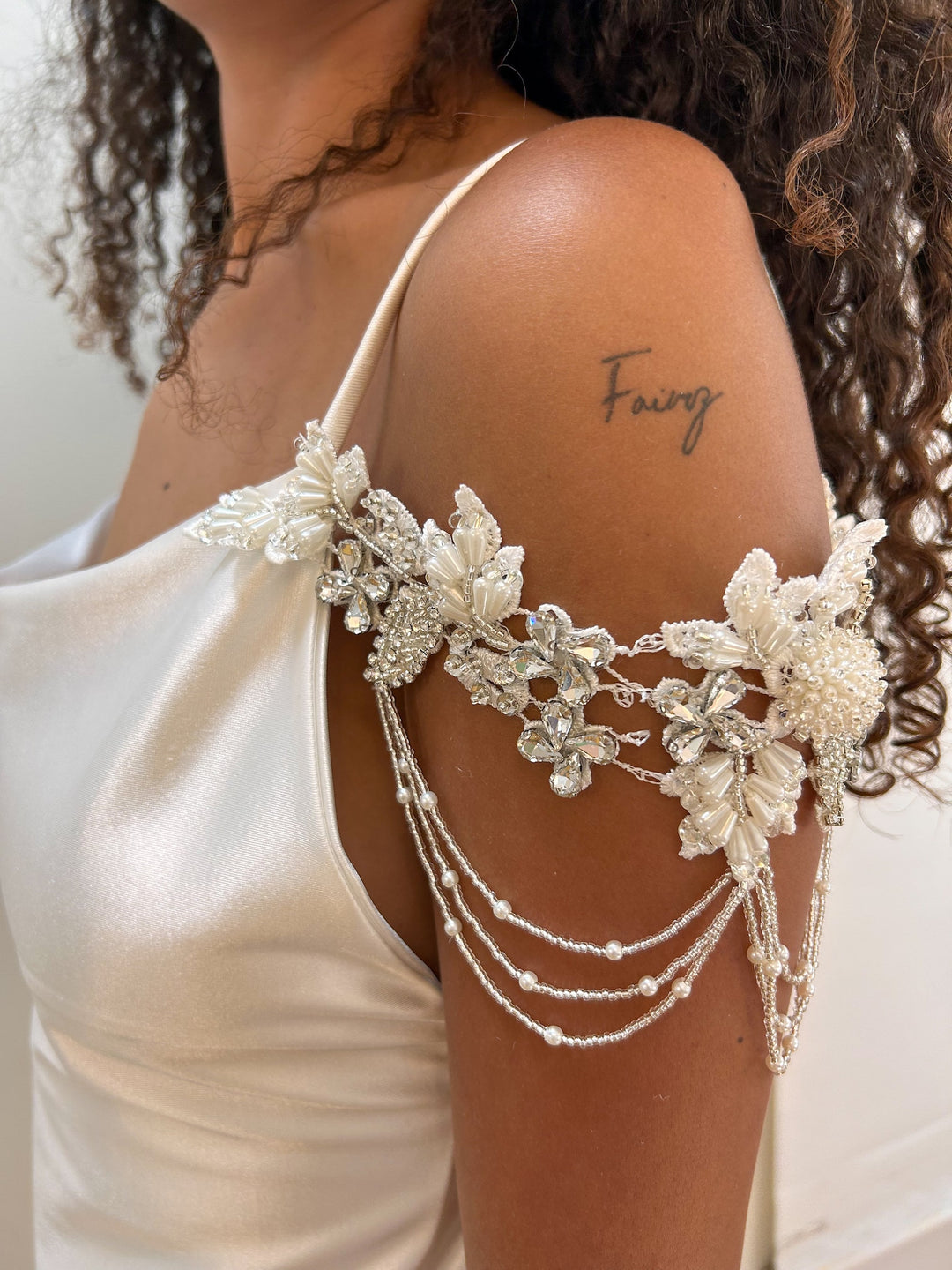Celestial Cascade Bridal Sleeves  Arm bracelet - StudioSharonGuy