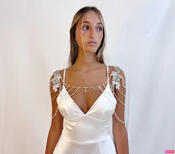 Pearl Radiance Shoulder Cover-Up  Arm bracelet - StudioSharonGuy