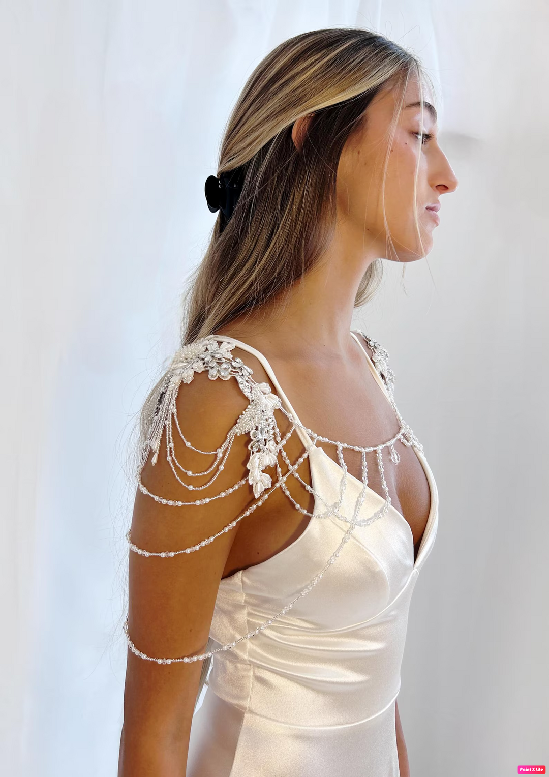 Pearl Radiance Shoulder Cover-Up  Arm bracelet - StudioSharonGuy