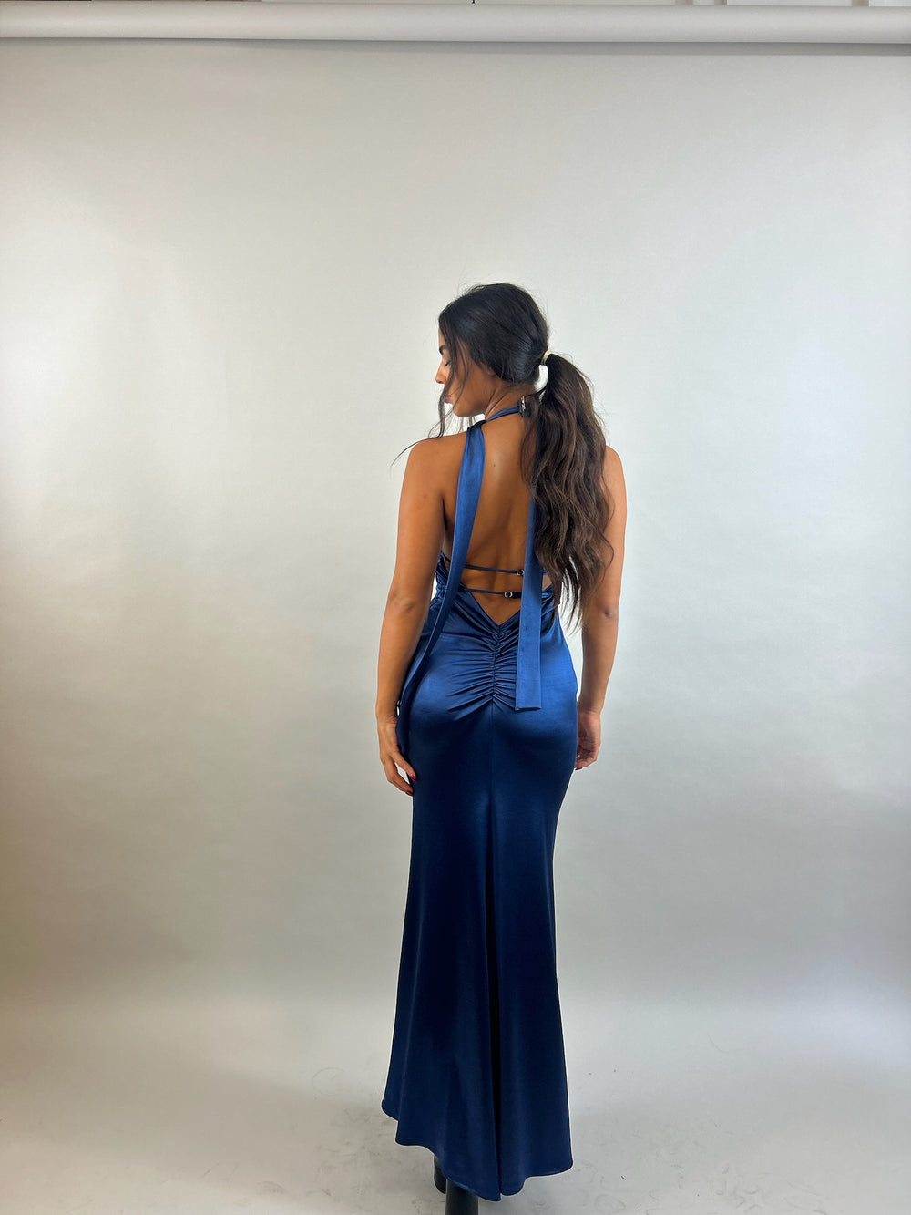 Blue Satin Evening Dress  Evening dress - StudioSharonGuy