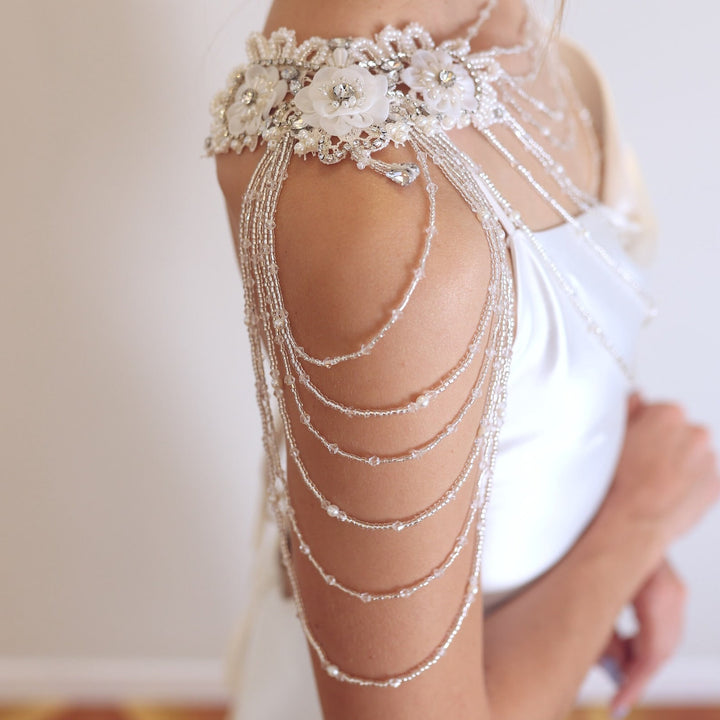 Stardust Serenade Bridal Sleeves  Arm bracelet - StudioSharonGuy