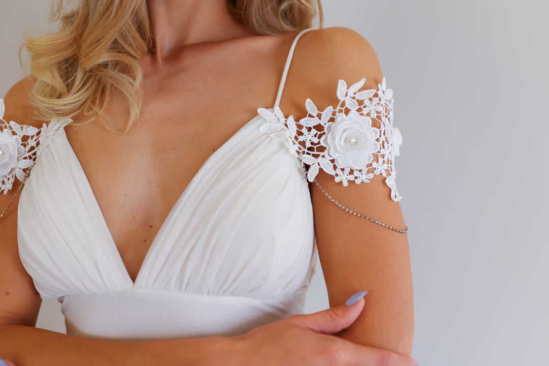 Off Shoulder Sleeves for Wedding Dress,  sleeve wedding dress - StudioSharonGuy