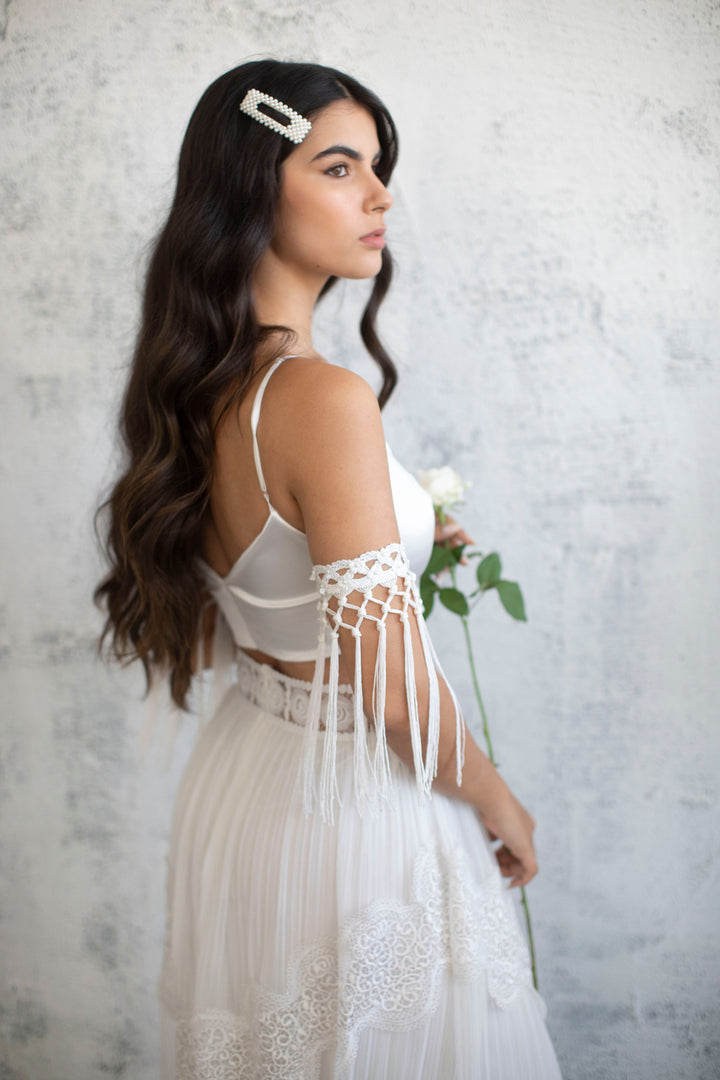 SILK SATIN BRIDAL TOP  Wedding Dress - StudioSharonGuy